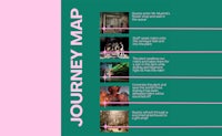the journey map is shown in pink and green